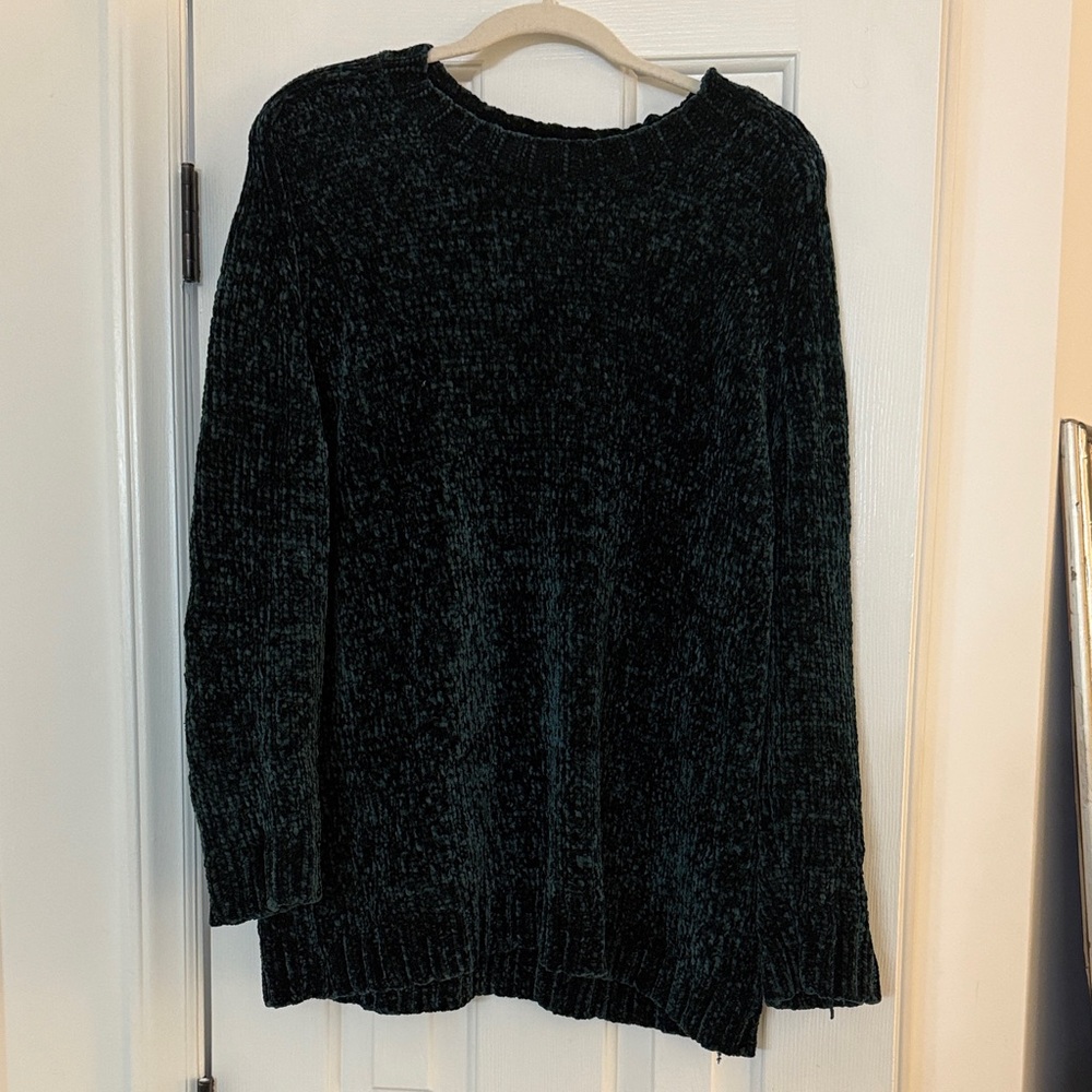 Oversized Green Chenille Sweater